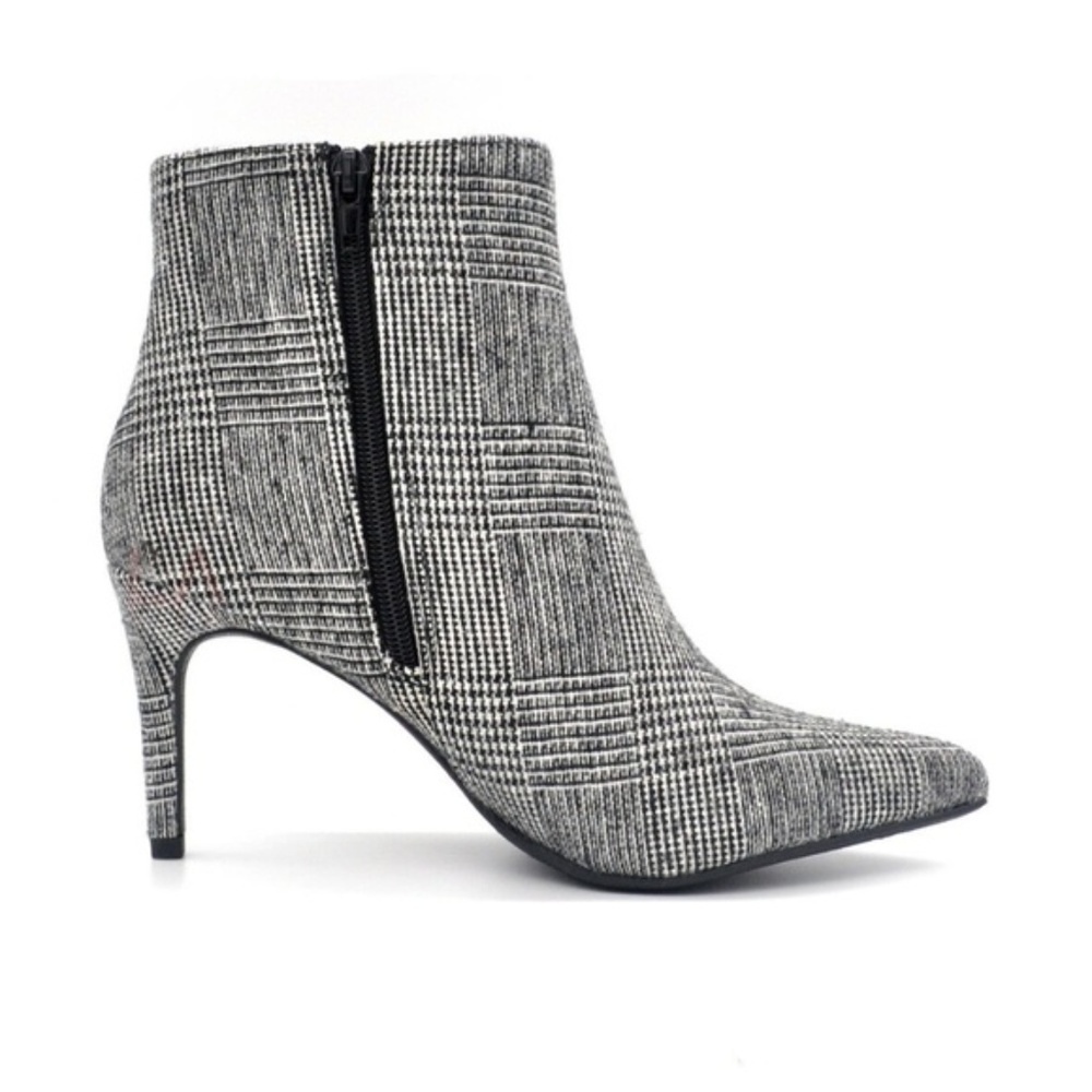 New! Black and White Ankle Booties - Picture 5 of 8